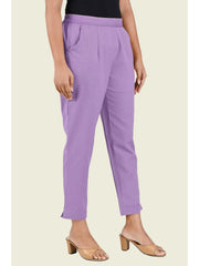LILAC COTTON PANTS - SKYTICK LILAC COTTON PANTS - SKYTICK