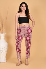 ROSE PINK BANDHEJ COTTON PANTS - SKYTICK ROSE PINK BANDHEJ COTTON PANTS - SKYTICK