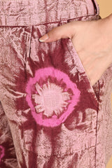 ROSE PINK BANDHEJ COTTON PANTS - SKYTICK ROSE PINK BANDHEJ COTTON PANTS - SKYTICK