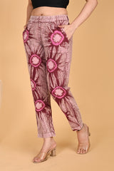 ROSE PINK BANDHEJ COTTON PANTS - SKYTICK ROSE PINK BANDHEJ COTTON PANTS - SKYTICK