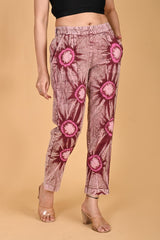 ROSE PINK BANDHEJ COTTON PANTS - SKYTICK ROSE PINK BANDHEJ COTTON PANTS - SKYTICK