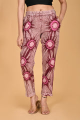 ROSE PINK BANDHEJ COTTON PANTS - SKYTICK ROSE PINK BANDHEJ COTTON PANTS - SKYTICK