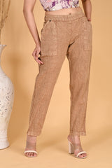 GREY DENIM COTTON PANTS - SKYTICK GREY DENIM COTTON PANTS - SKYTICK
