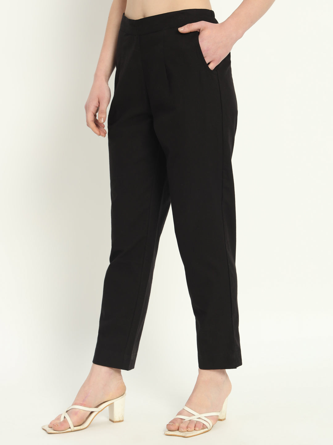 BLACK COTTON PANTS