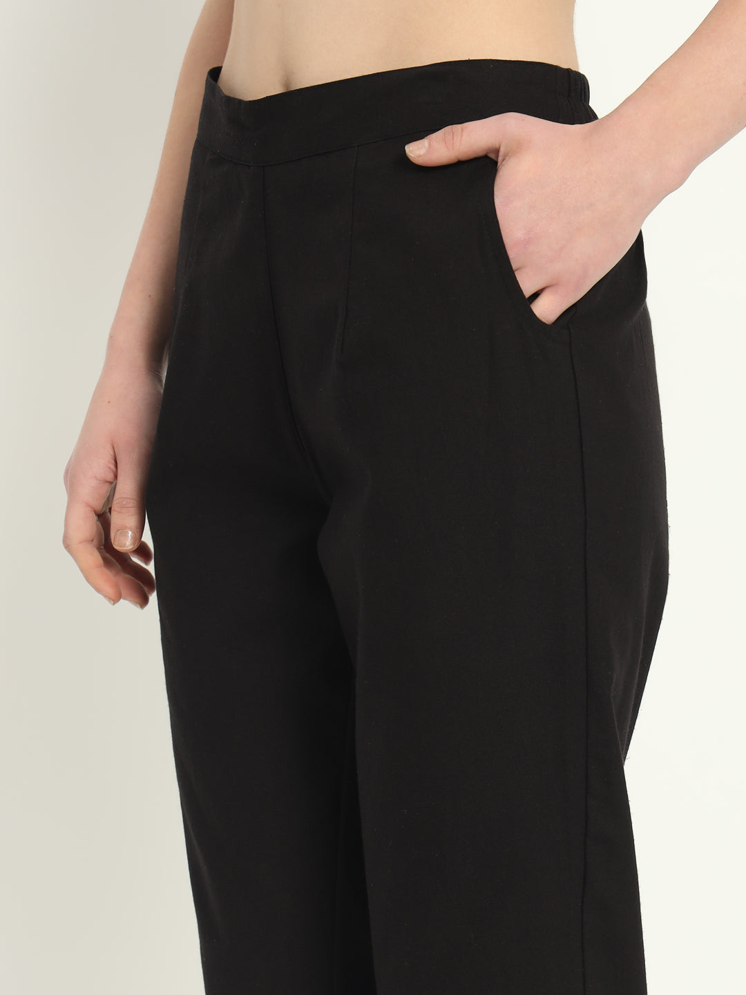 BLACK COTTON PANTS