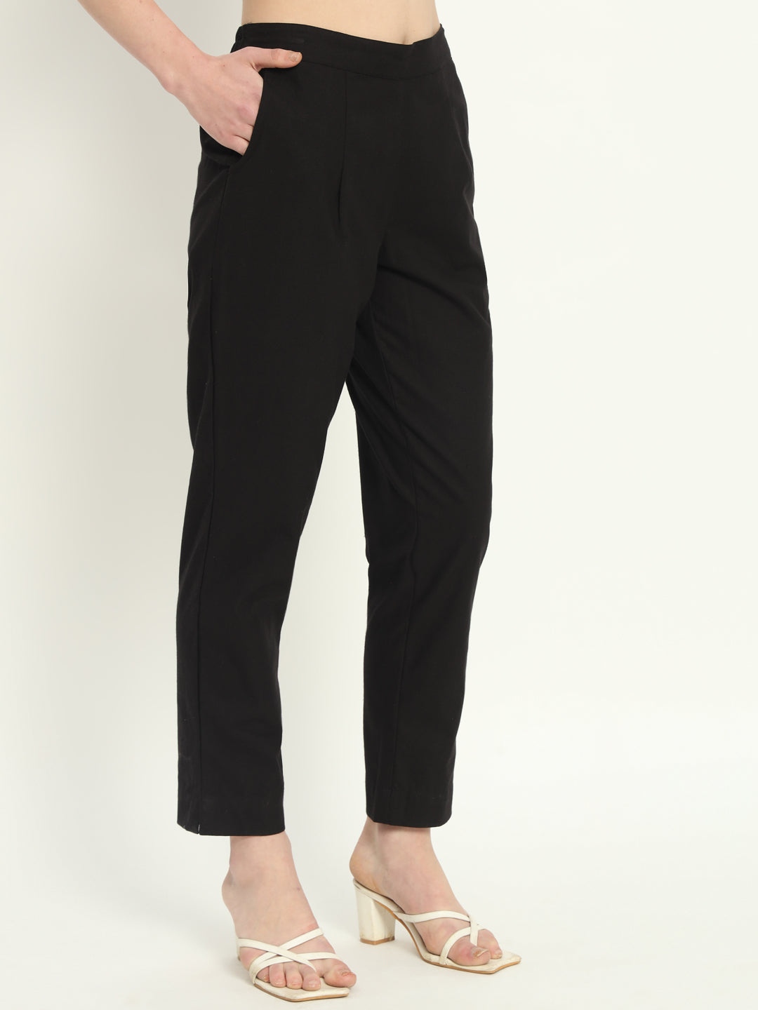 BLACK COTTON PANTS