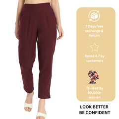 WINE COTTON PANTS