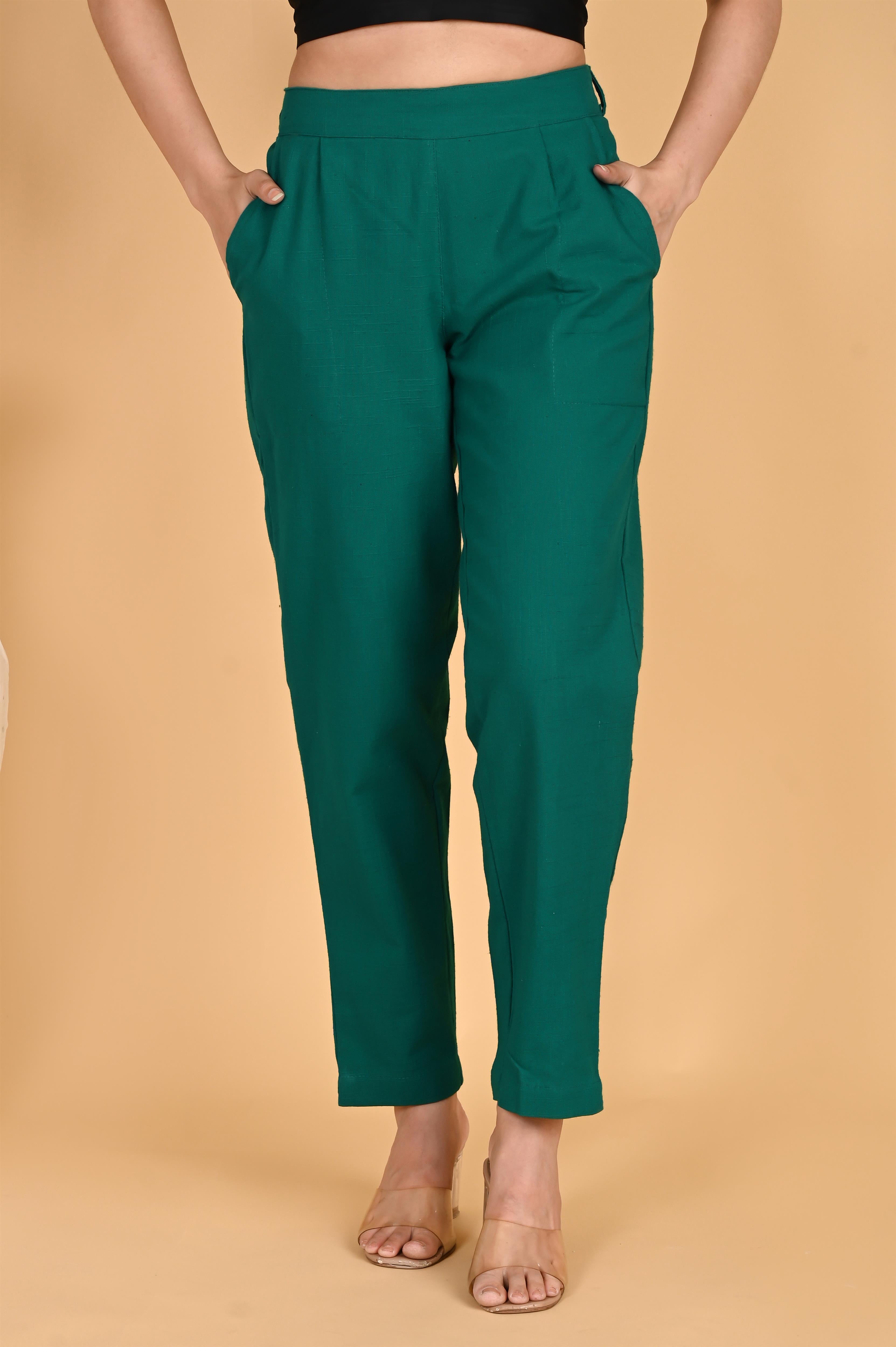 RAMA GREEN CLASSIC COTTON PANTS - SKYTICK