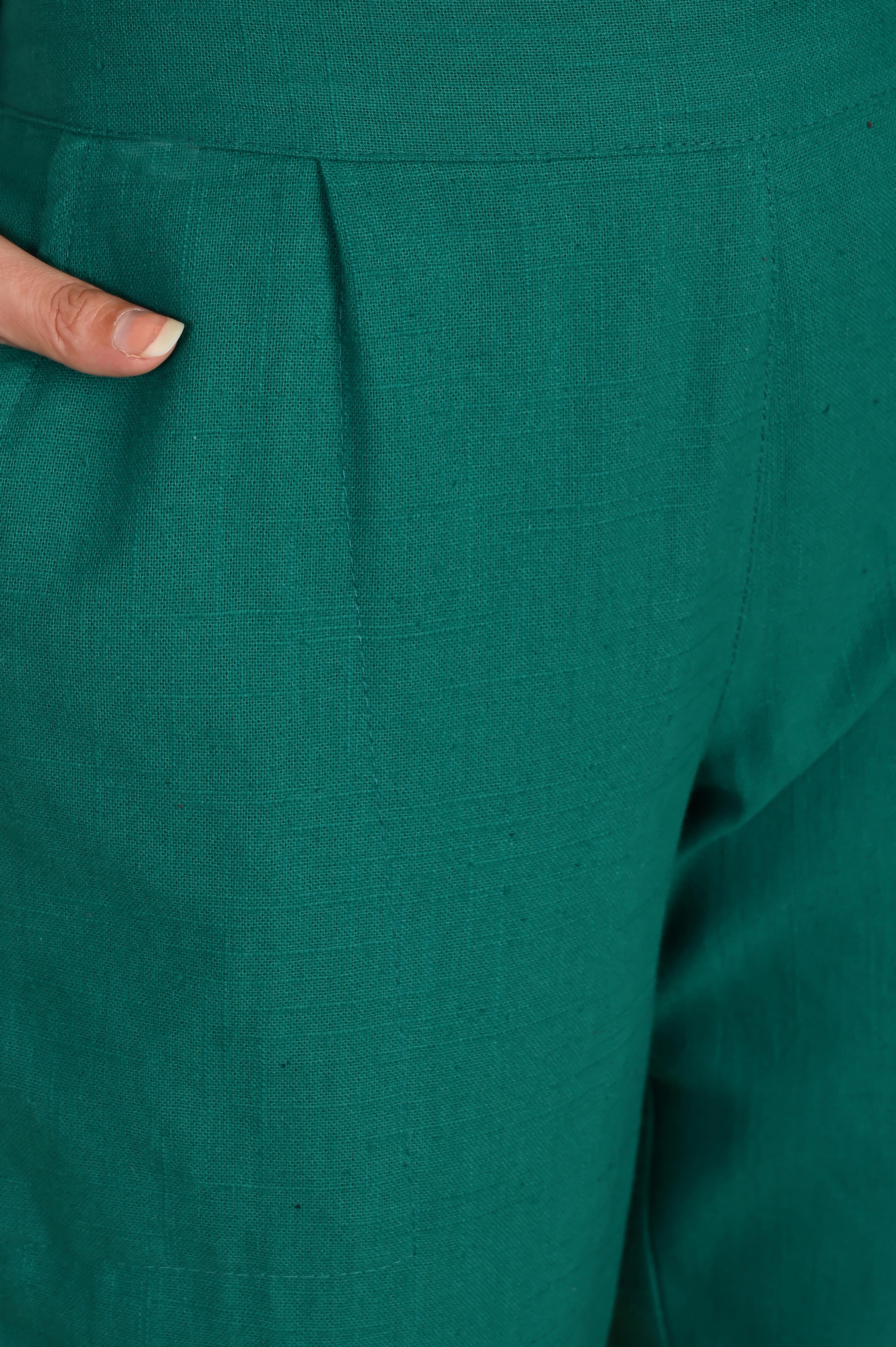 RAMA GREEN CLASSIC COTTON PANTS - SKYTICK