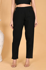 BLACK CLASSIC COTTON PANTS