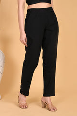 BLACK CLASSIC COTTON PANTS