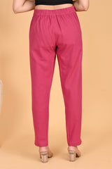 LIGHT PINK CLASSIC COTTON PANTS - SKYTICK