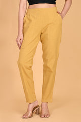 BEIGE CLASSIC COTTON PANTS