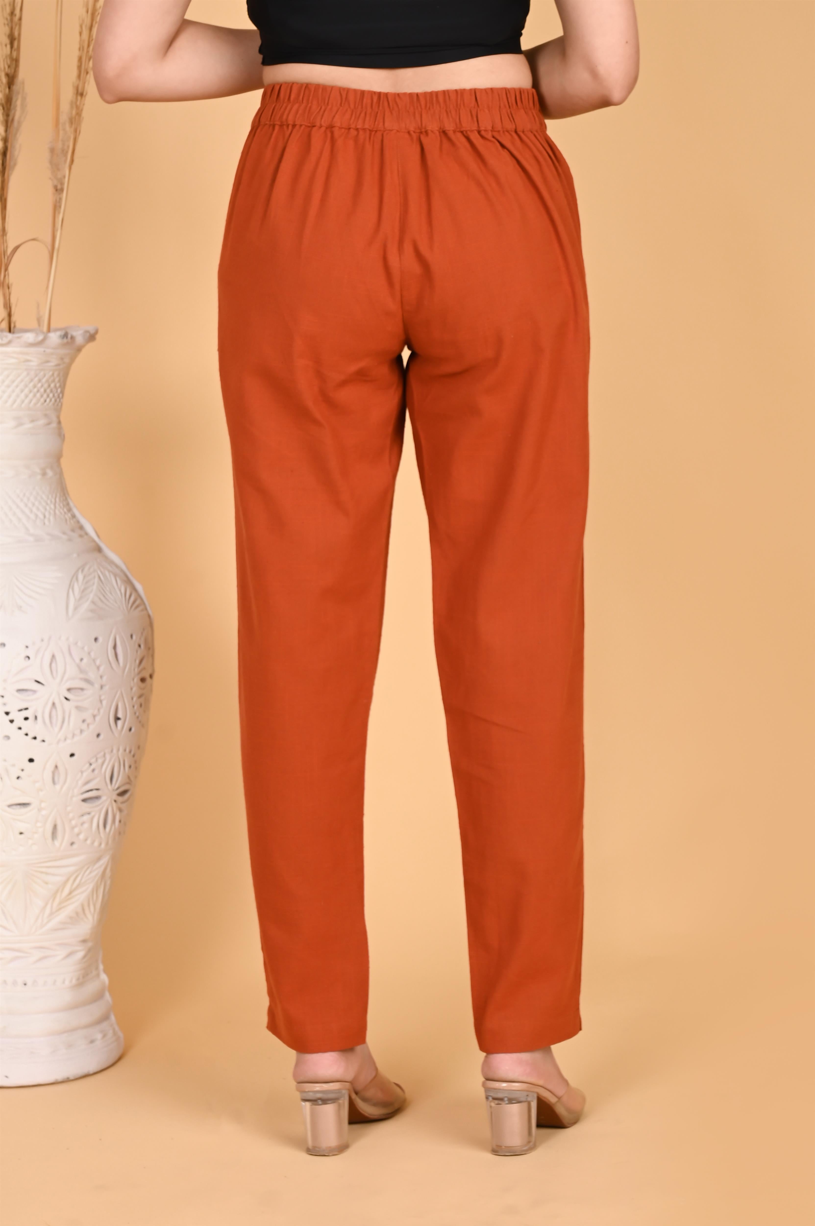 RUST CLASSIC COTTON PANTS - SKYTICK