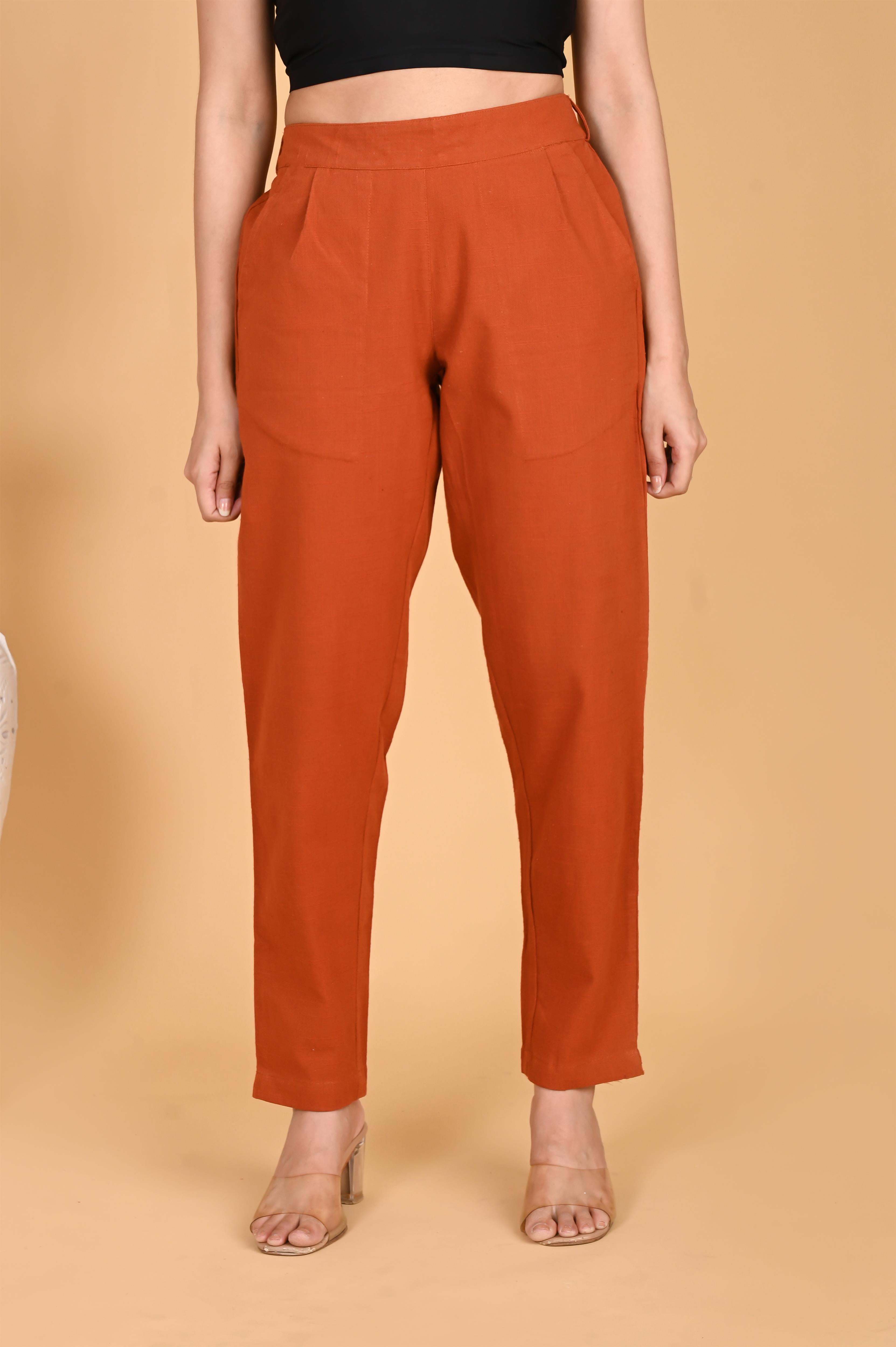 RUST CLASSIC COTTON PANTS - SKYTICK