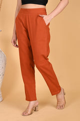 RUST CLASSIC COTTON PANTS - SKYTICK